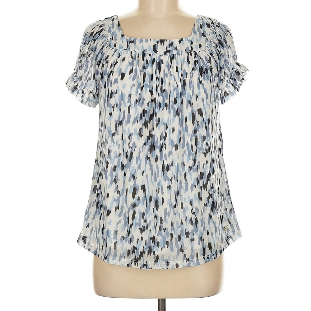 Nine West short sleeve Women's Blue Patterned Top